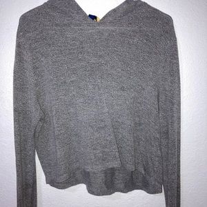 Grey long sleeve with hoodie